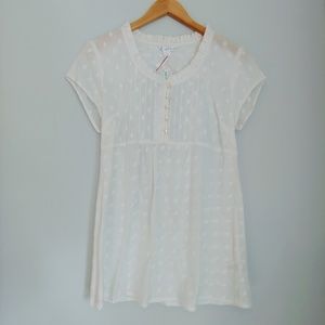 April Cornell White Blouse Size Small